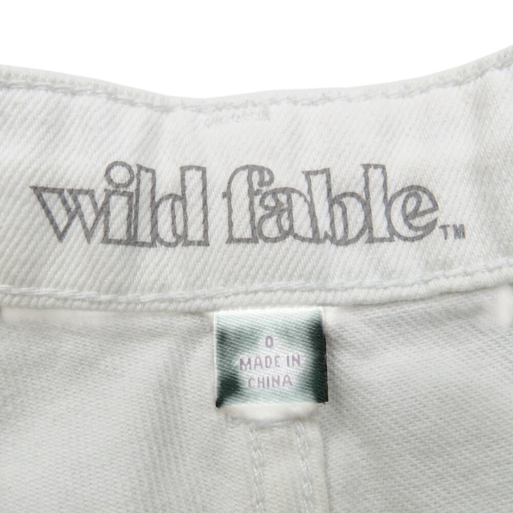 Wild Fable High Rise Shorts White Ripped Jean Shorts Cut Off Shorts Size 0 - Picture 6 of 8